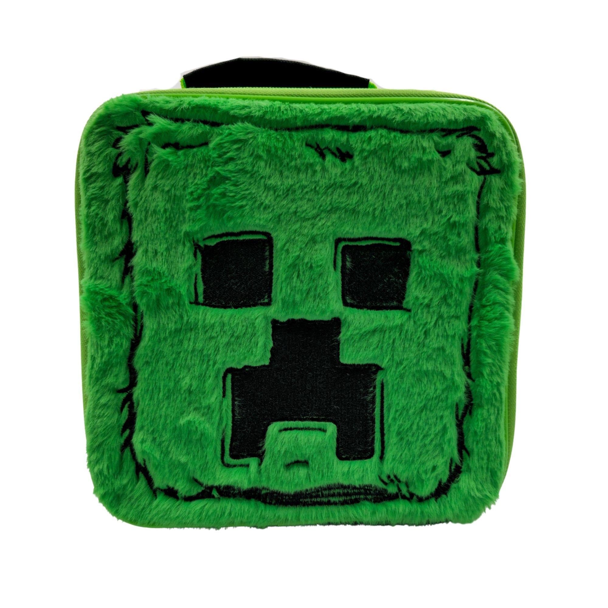 Minecraft Creeper faux fur lunch bag - British product