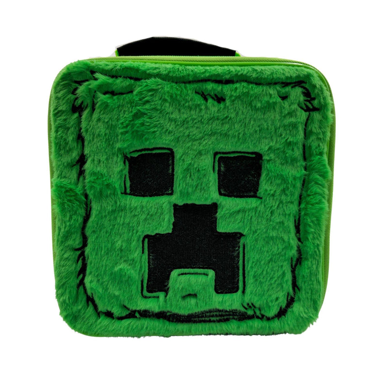 Minecraft Creeper faux fur lunch bag - British product