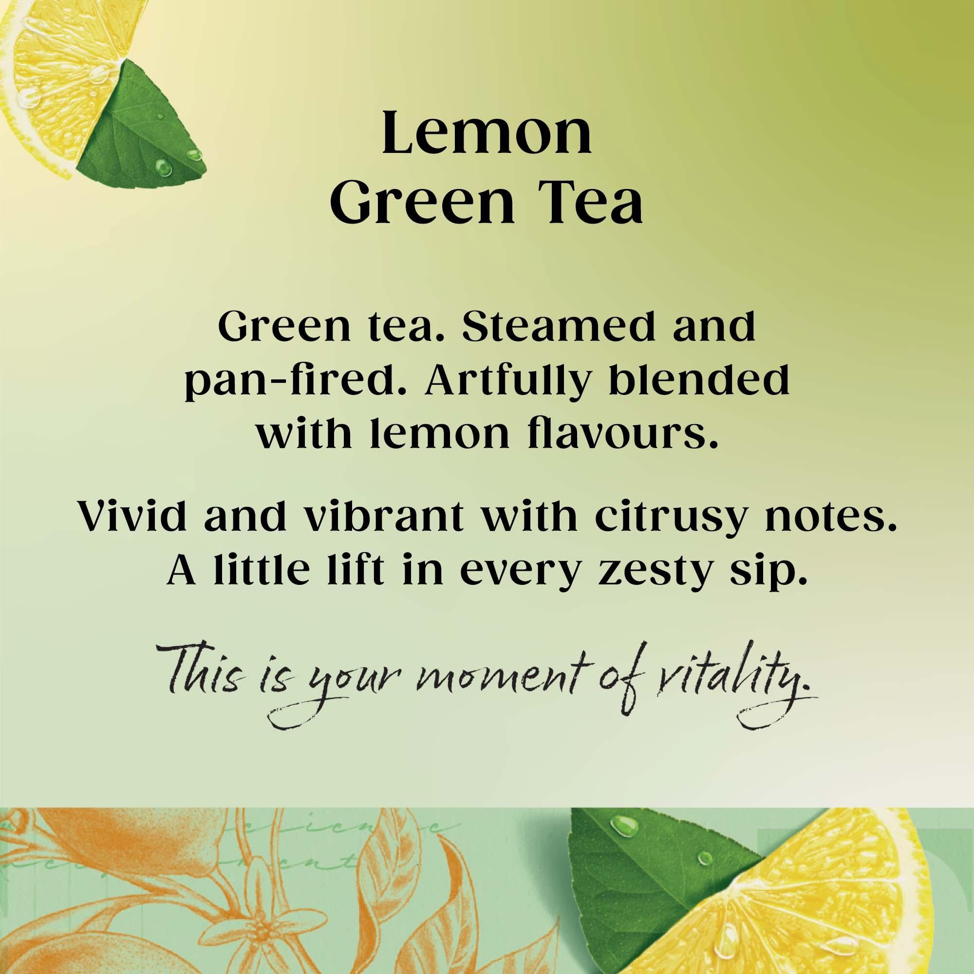 Twinings Lemon Green Tea, 20 tea bags, imported from the UK