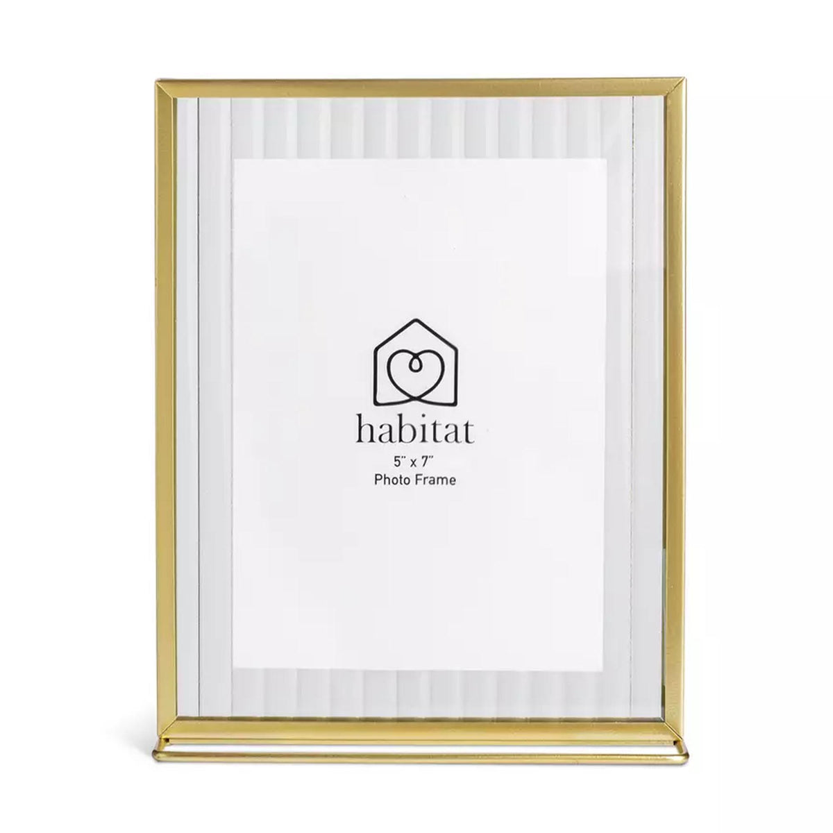 Habitat gold reeded glass photo frame 5x7, UK version