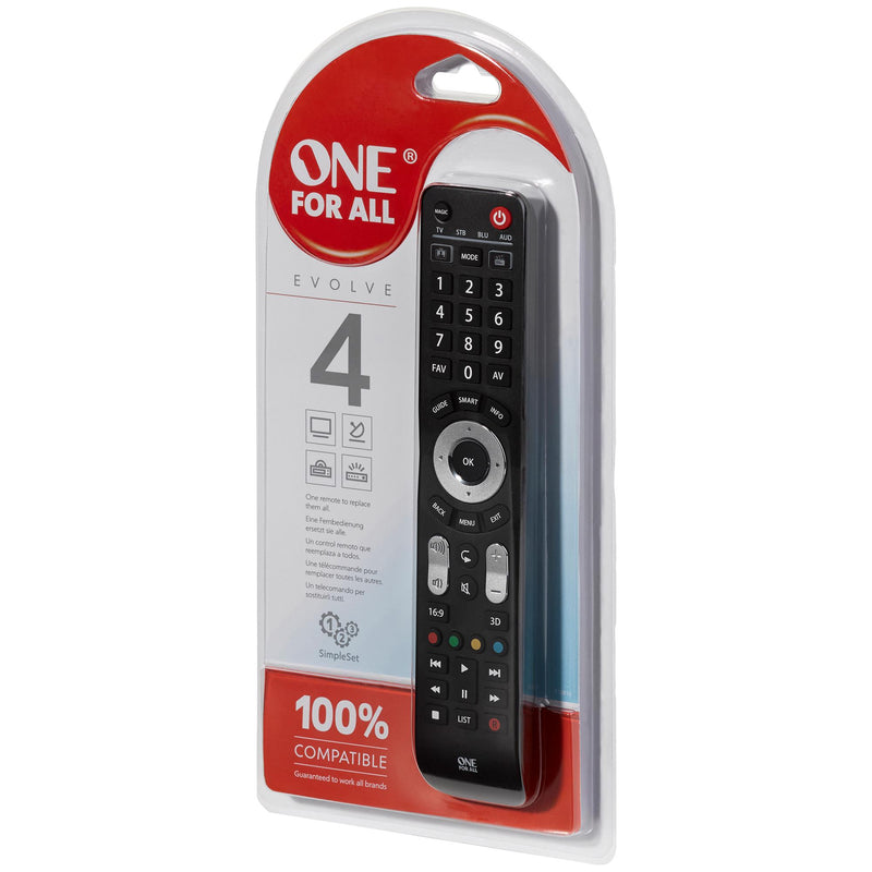 One For All universal remote control 4 devices, imported from the UK