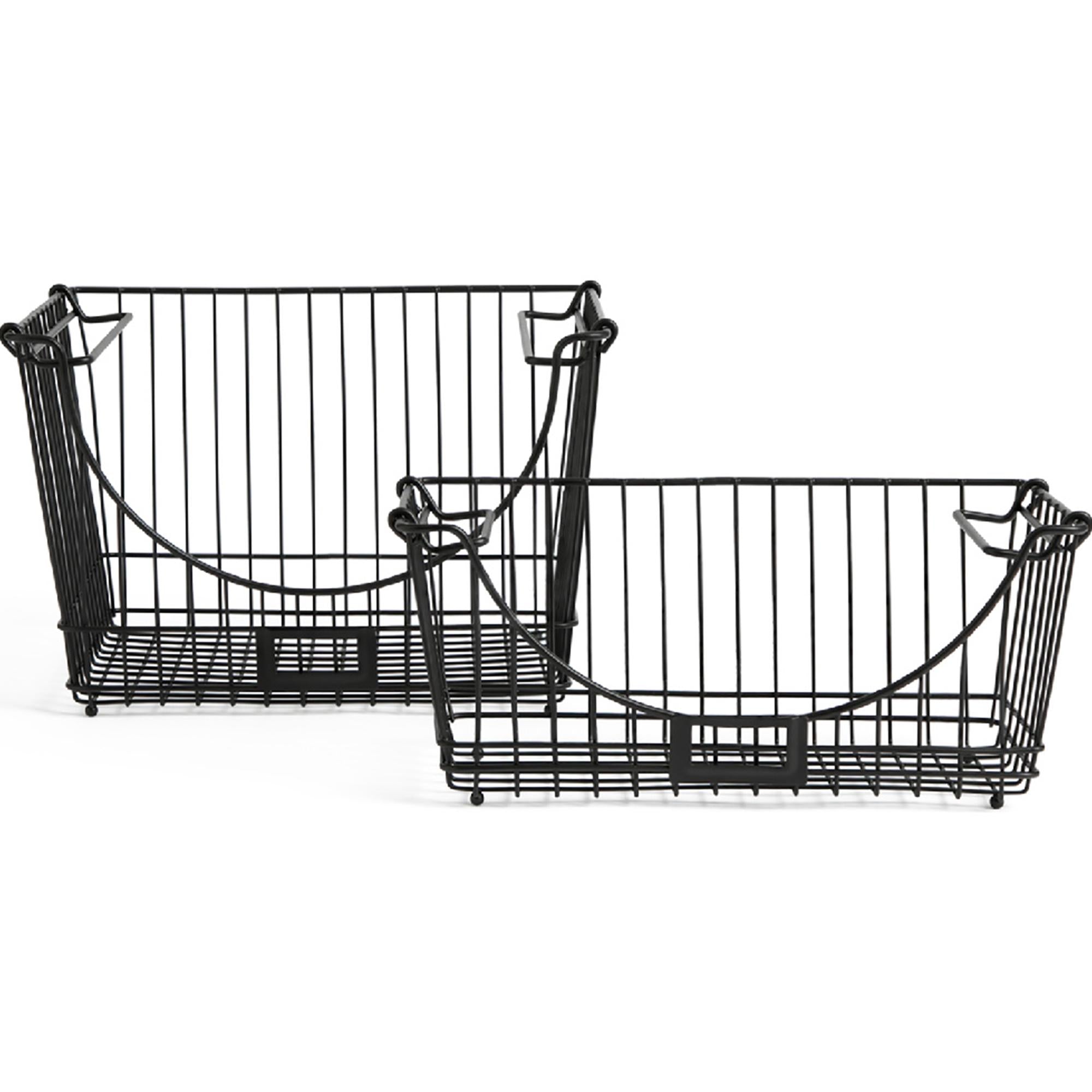 Habitat pack of 2 storage baskets with label slot - British product