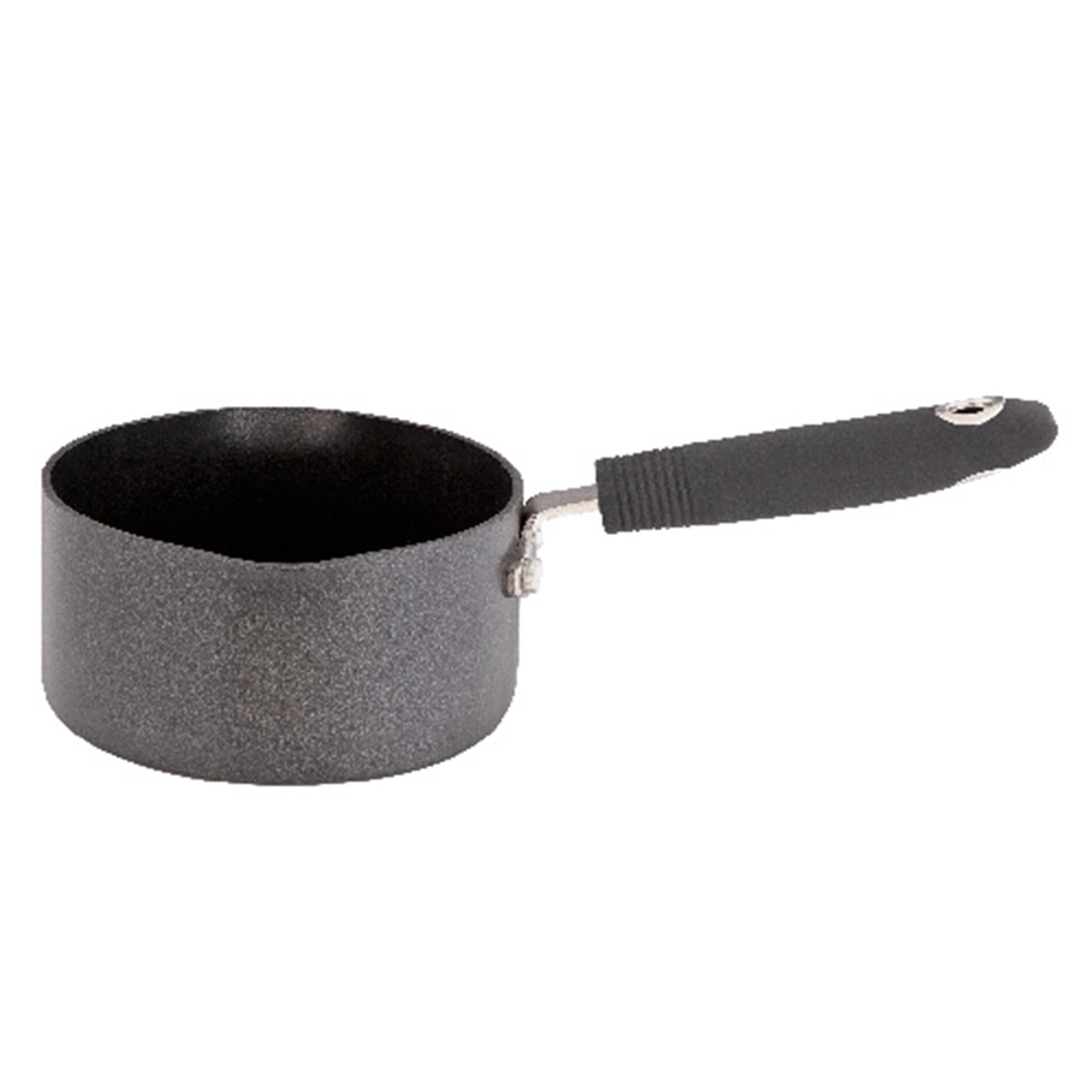 Habitat 14cm black aluminium milkpan, imported from the UK