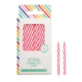 Sainsbury's pink spiral candles 24 pack, UK version