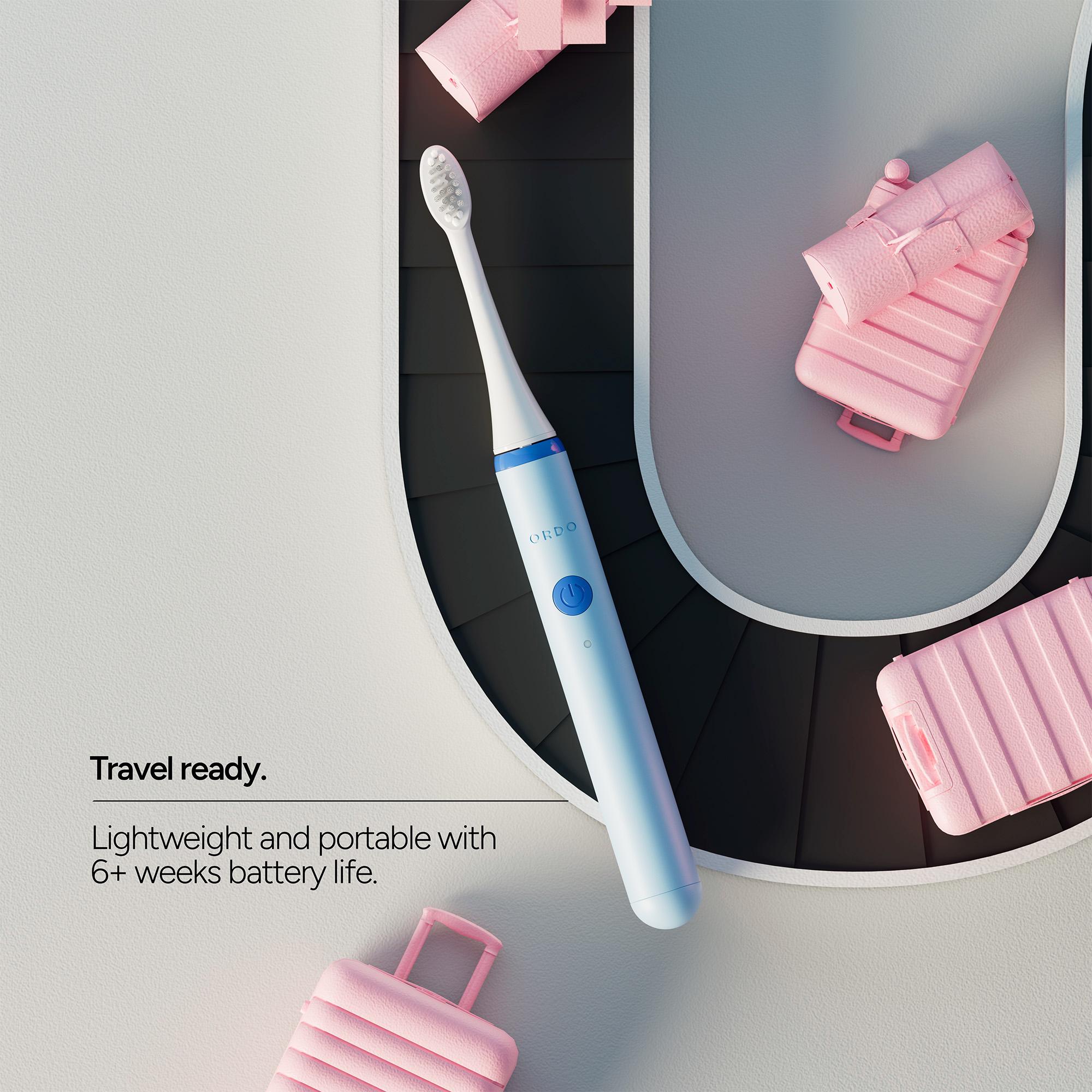 Ordo Sonic Edge Cobalt Breeze rechargeable toothbrush, imported from the UK