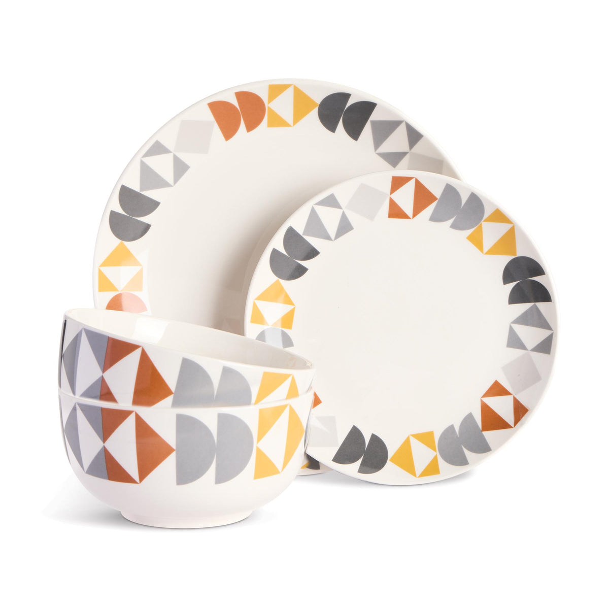 Sainsbury's Home Geo Decal dinner set 12-piece, imported from the UK