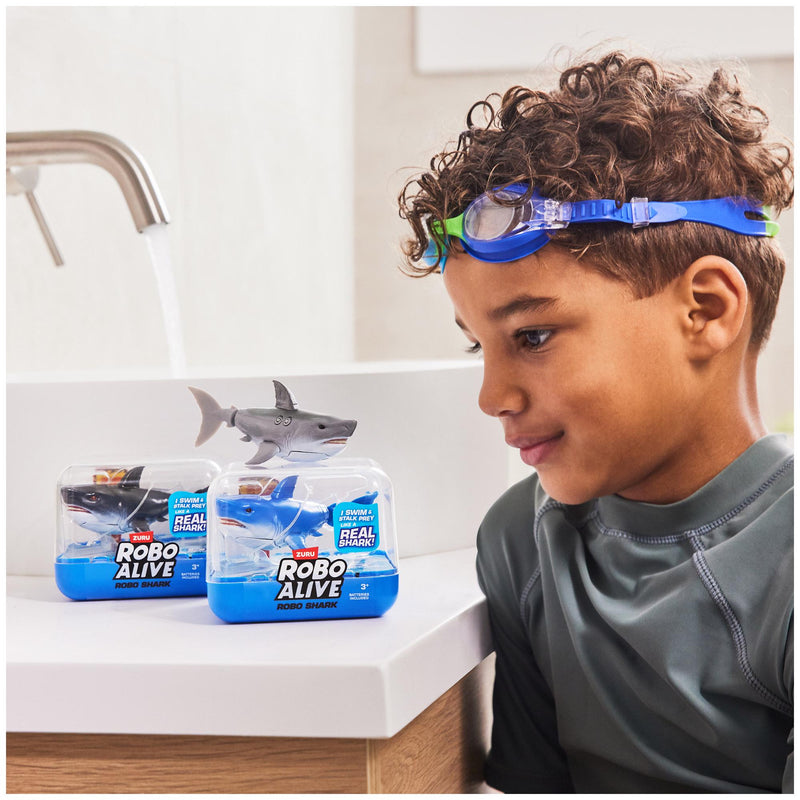 ZURU Robo Alive swimming shark water-activated toy, imported from the UK