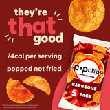 Popchips barbecue crisps multipack 5x17g, UK version