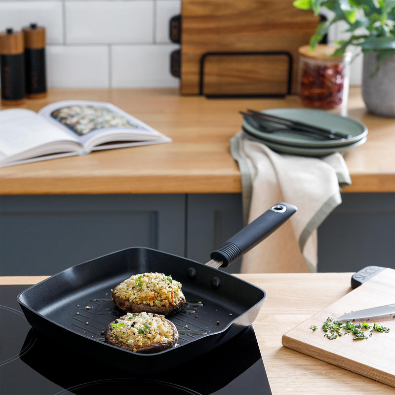 Habitat Black Aluminium Griddle Pan 24cm Non-Stick, UK version
