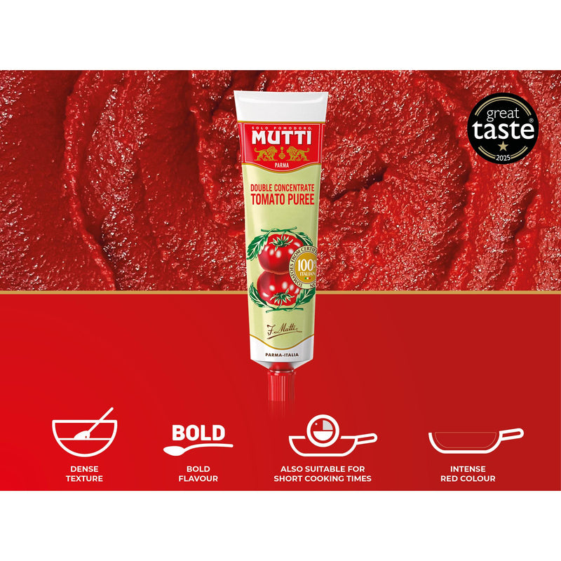 Mutti double concentrated tomato puree 130g, imported from the UK