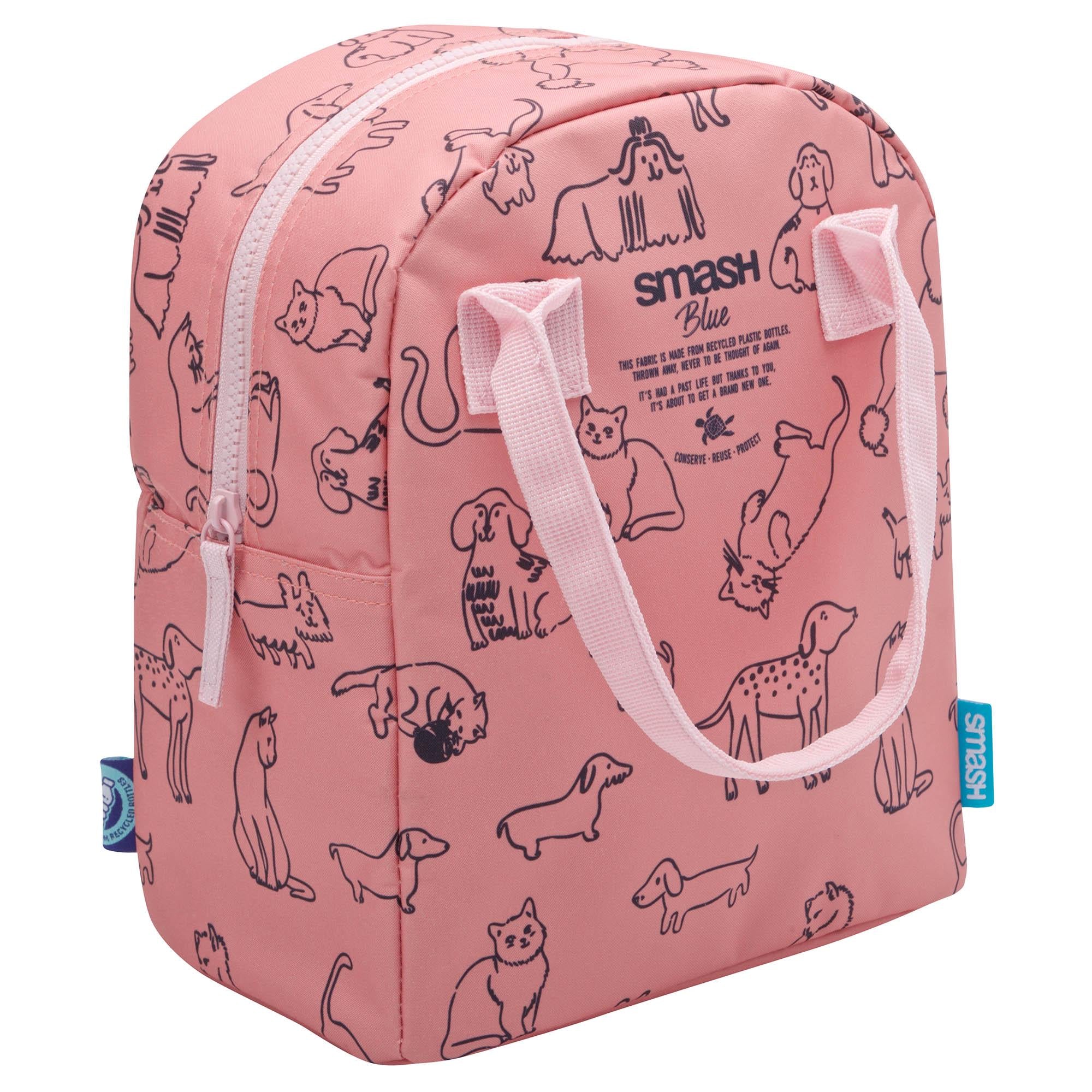 Smash Coral Cat Dog Lunch Bag 26cm (British brand)