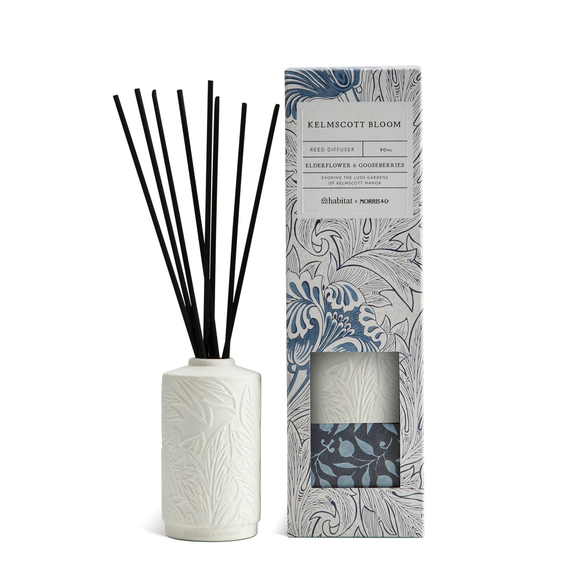 Habitat Morris & Co. reed diffuser Willow & Cedarwood 90ml, UK version