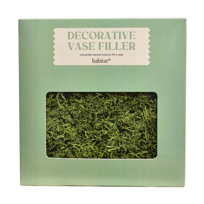 Sainsburys Habitat Decorative Moss Vase Filler Clear Glass- Buy online at McGrocer