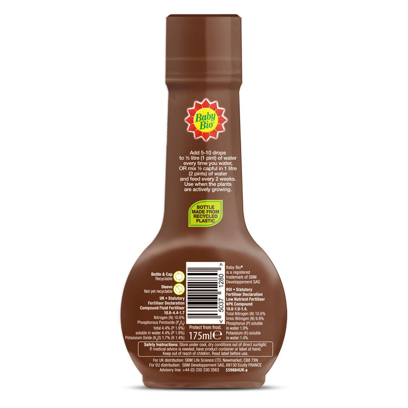 Baby Bio original houseplant food 175ml, imported from the UK