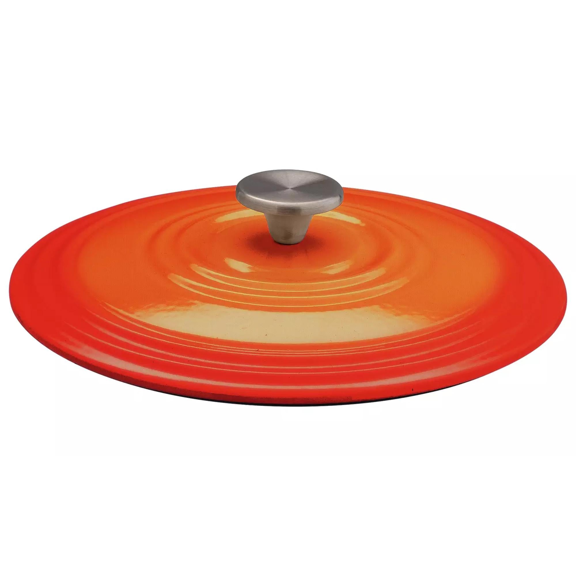 Habitat Cast Iron Casserole Dish Orange 5.3 Litre Large Capacity, UK version