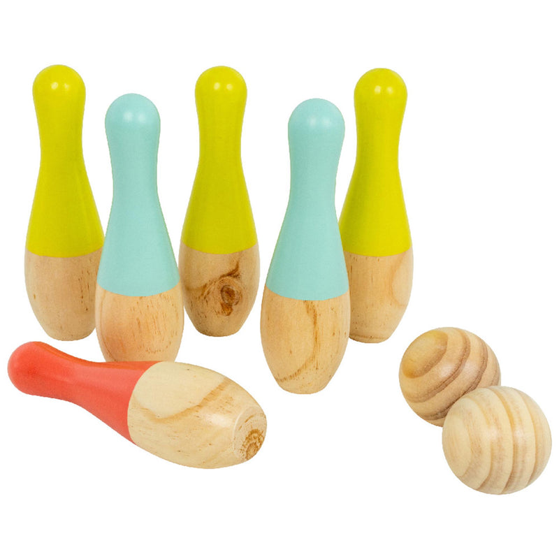 TP Toys wooden skittles outdoor family game, imported from the UK