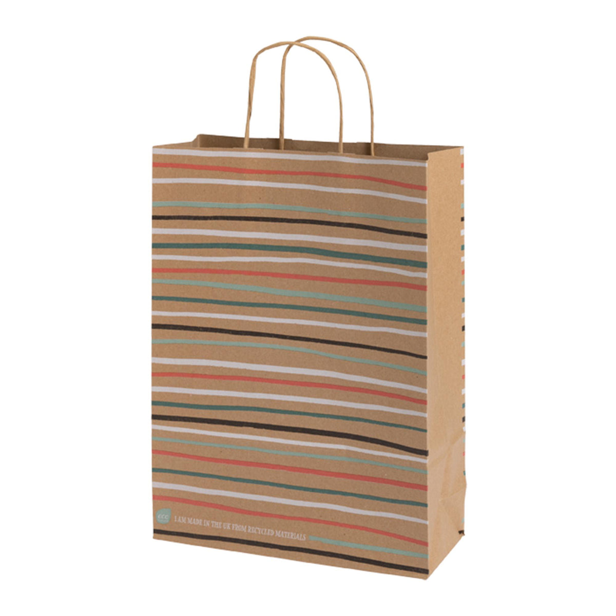 Sainsbury's large gift bag with stripes, UK version