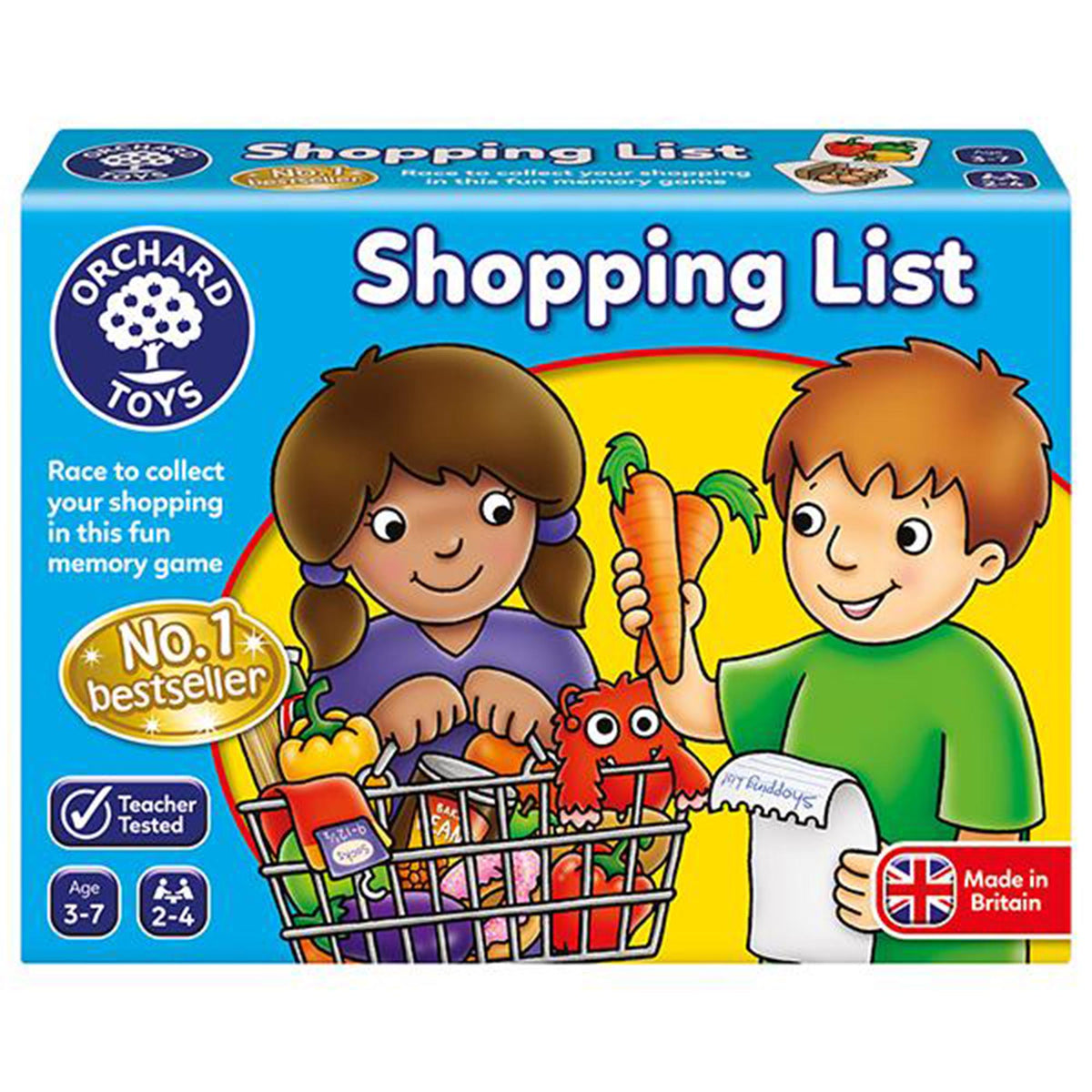 Orchard Shopping List Game children's memory game - British product