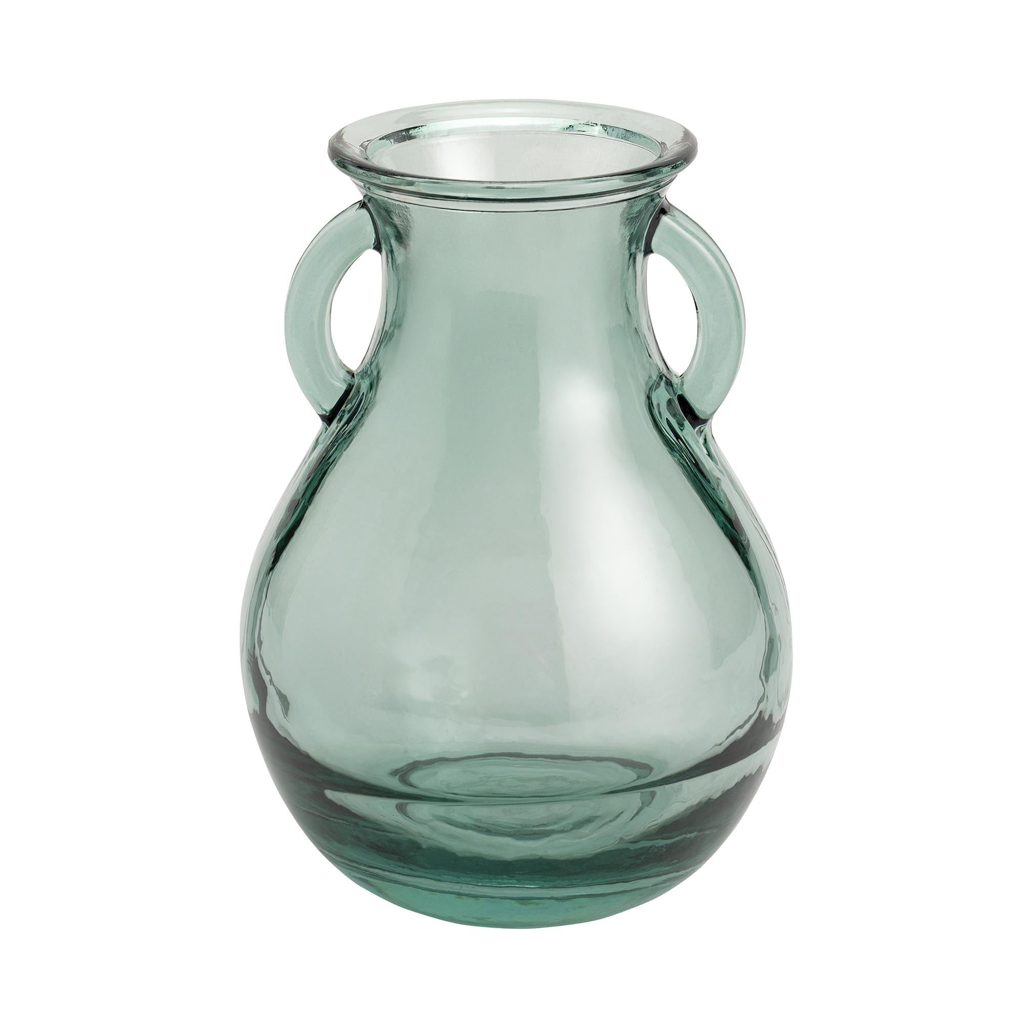 Habitat small handled clear glass vase for flowers, UK version