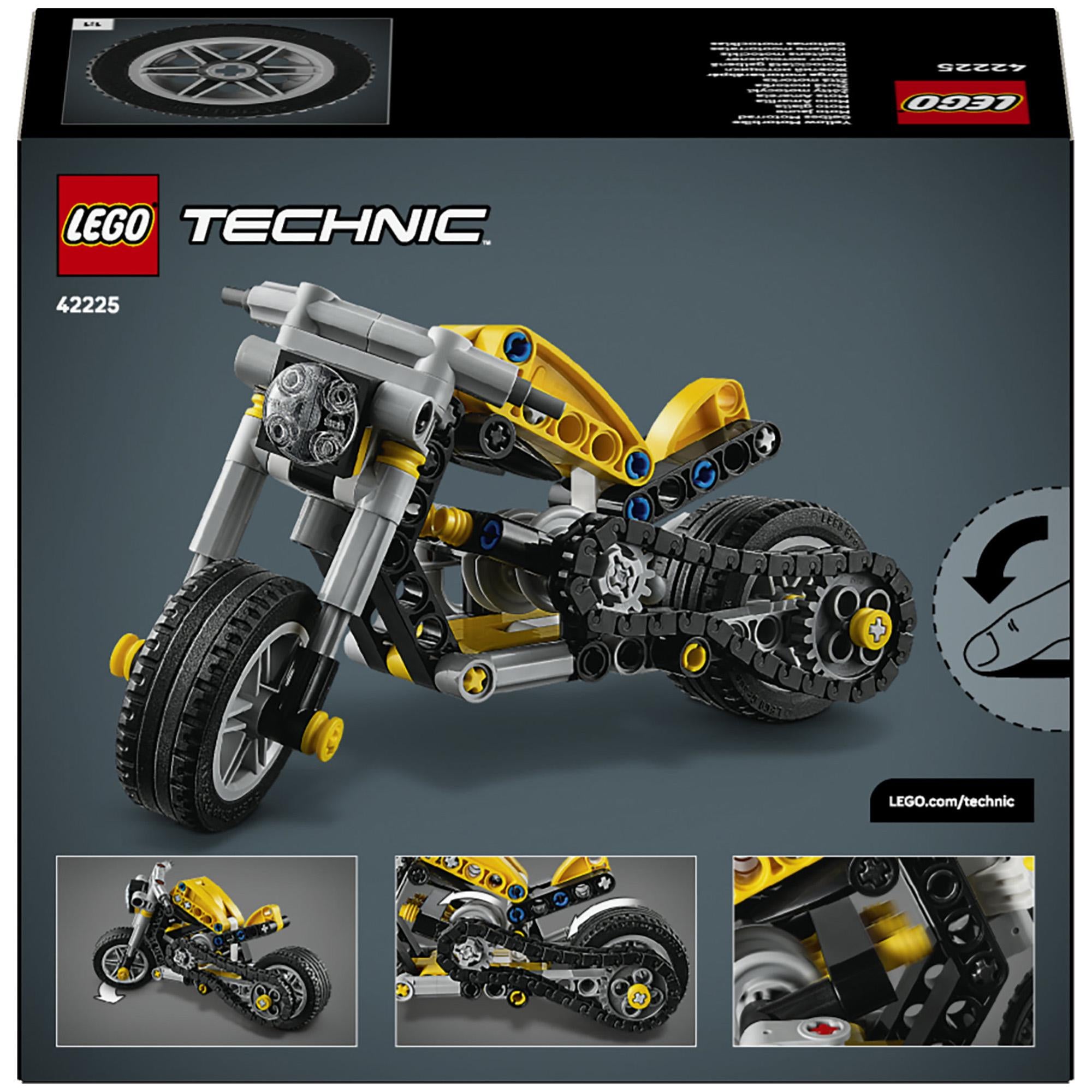 LEGO Technic Yellow Motorbike building toy, imported from the UK