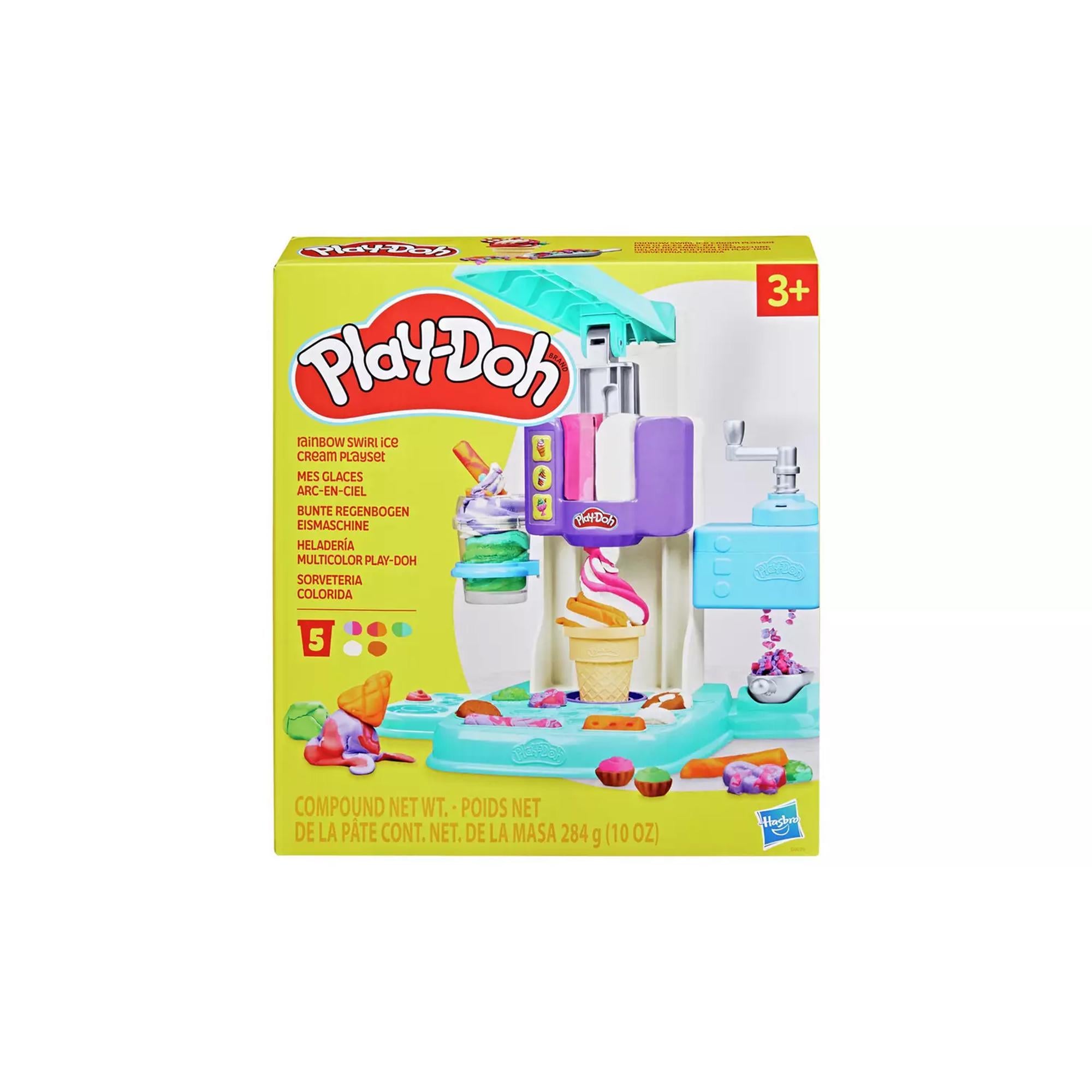 Play-Doh Rainbow Ice Cream Playset Kids Modelling 284g, imported from the UK
