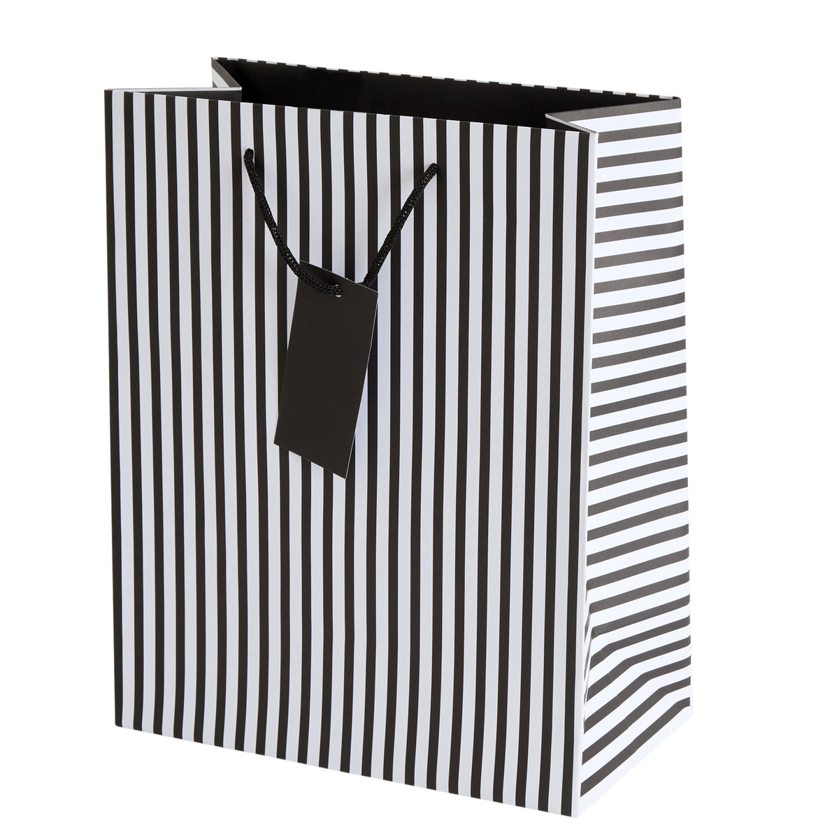 Sainsbury's large black and white stripe gift bag - British product