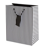 Sainsbury's large black and white stripe gift bag - British product