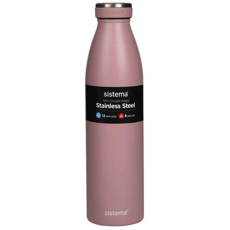 Sistema Hydrate stainless steel bottle multicolour 750ml (British brand)