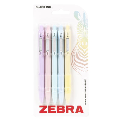 Sainsburys Zebra Pastel z-grip 5 Pack Retractable Ballpoint Pen- Buy online at McGrocer