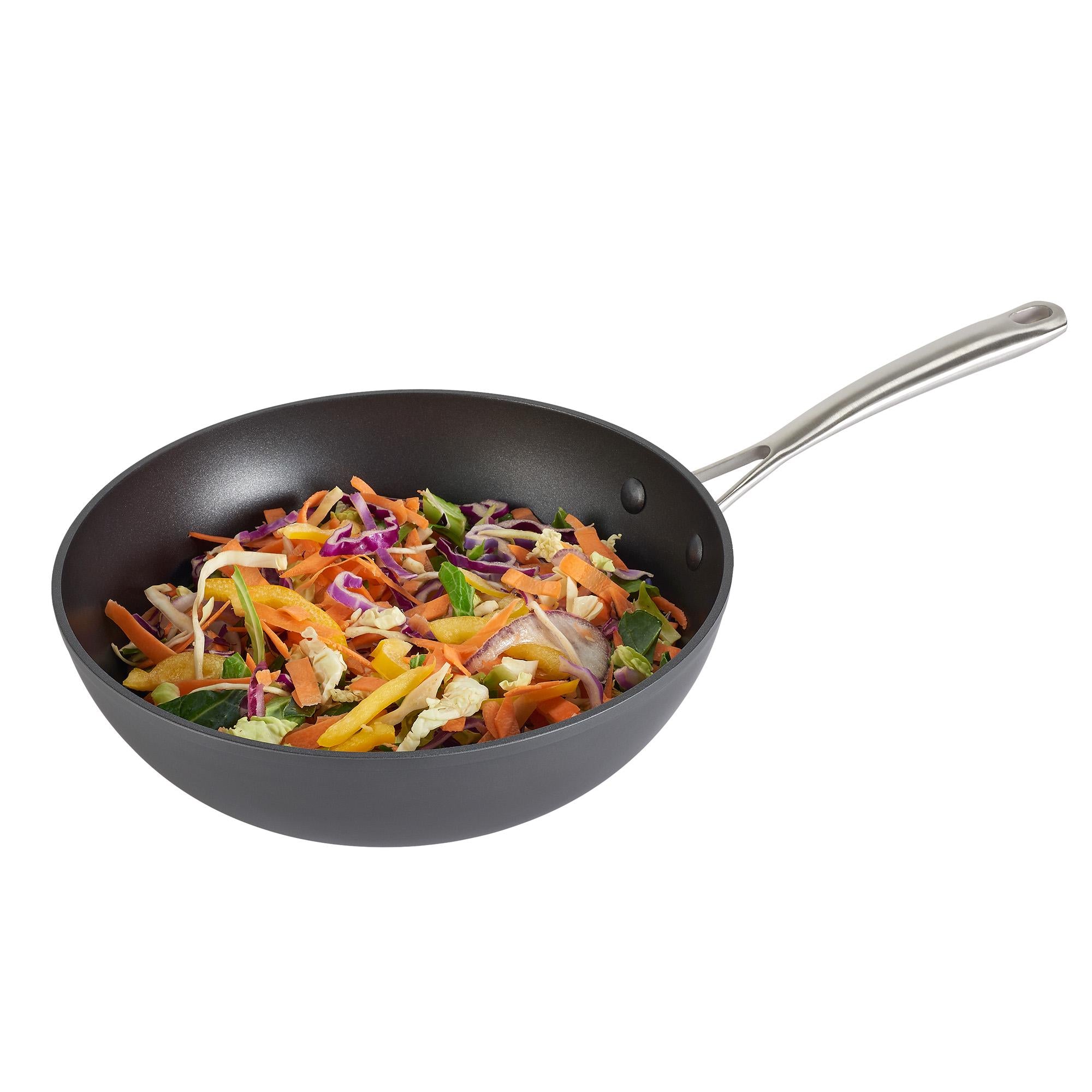 Habitat hard anodised aluminium wok 28cm, UK version