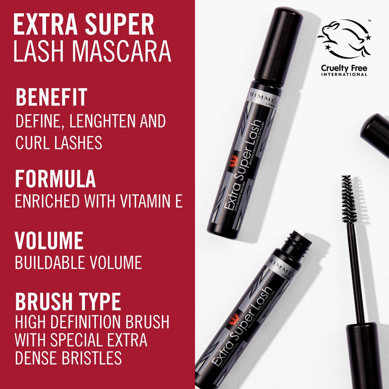 Rimmel Super Lash Mascara Black 8ml - British product