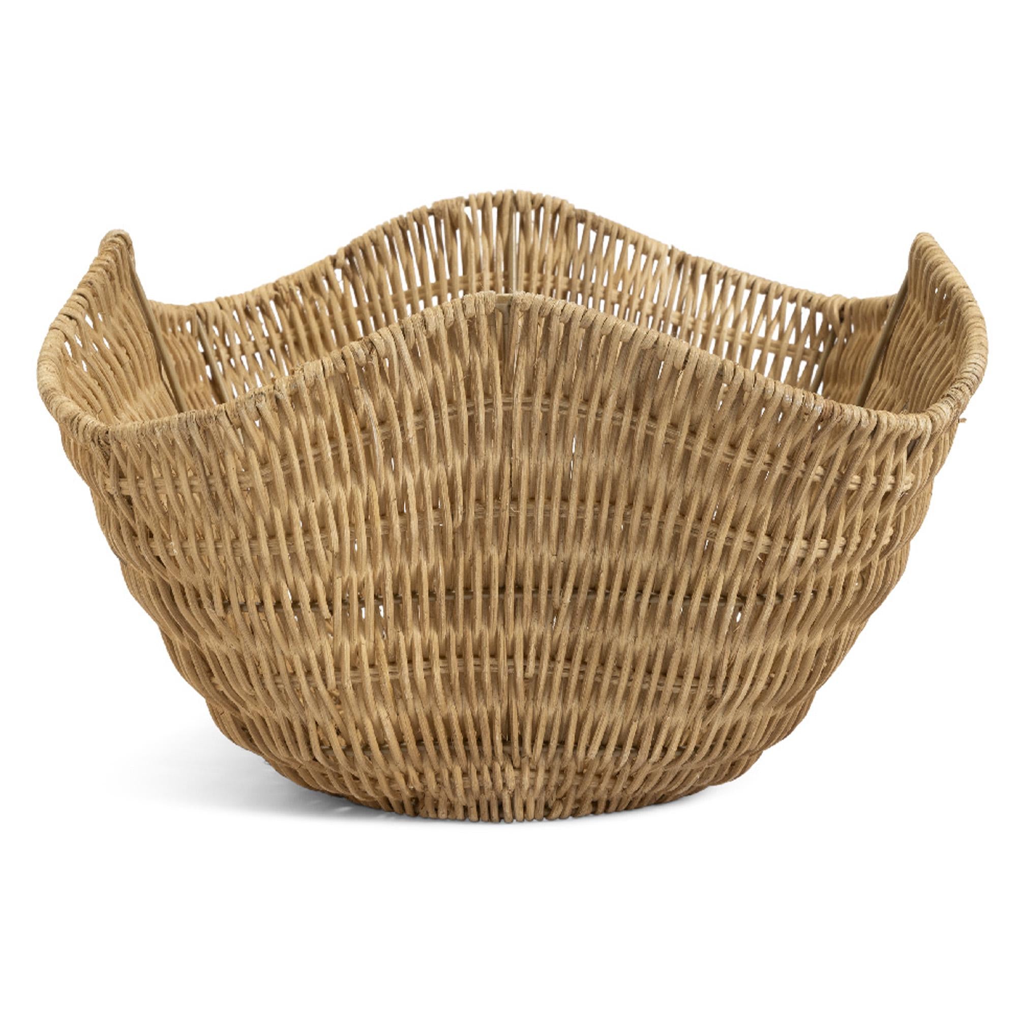 Habitat Rattan Wave Basket 35cm Width 18cm Height, UK version