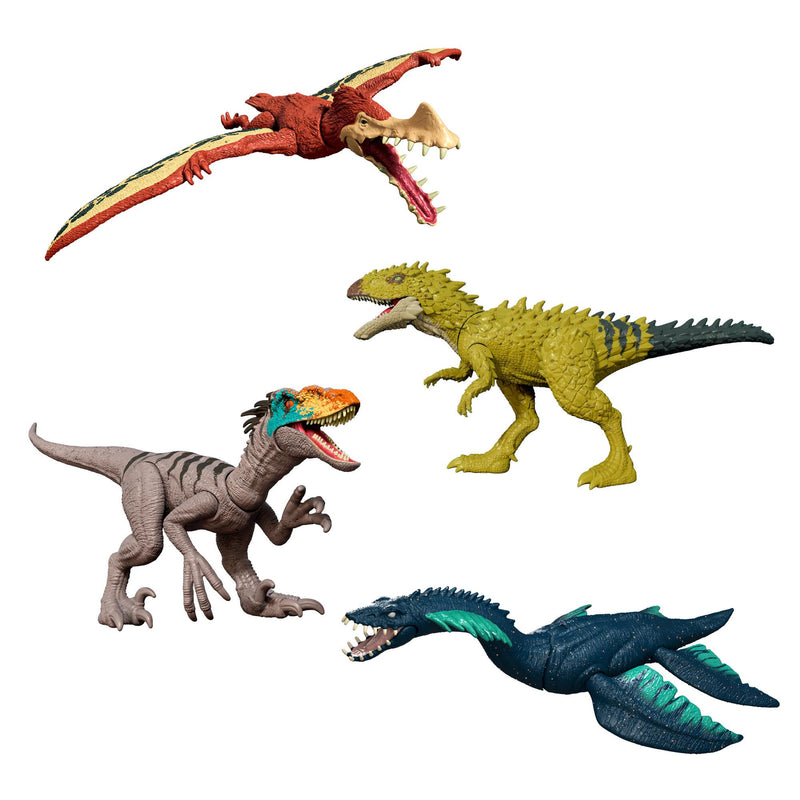 Jurassic World Frenzy Pack dinosaur action figure assortment, imported from the UK