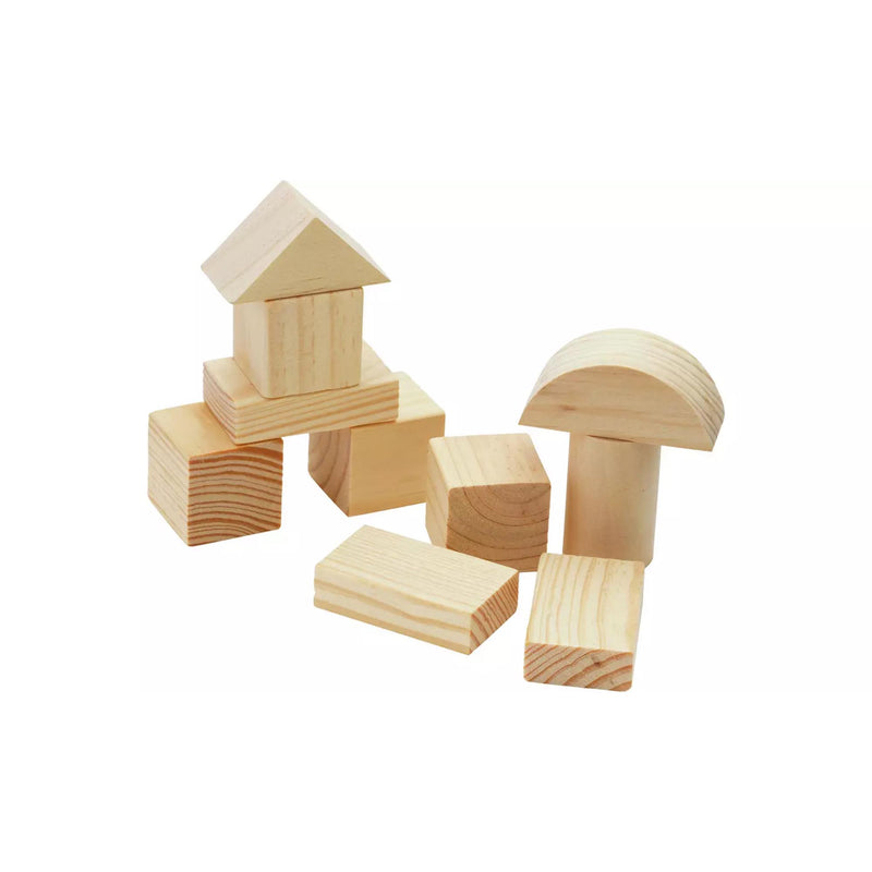 Chad Valley PlaySmart wooden block set 80 pieces - British product