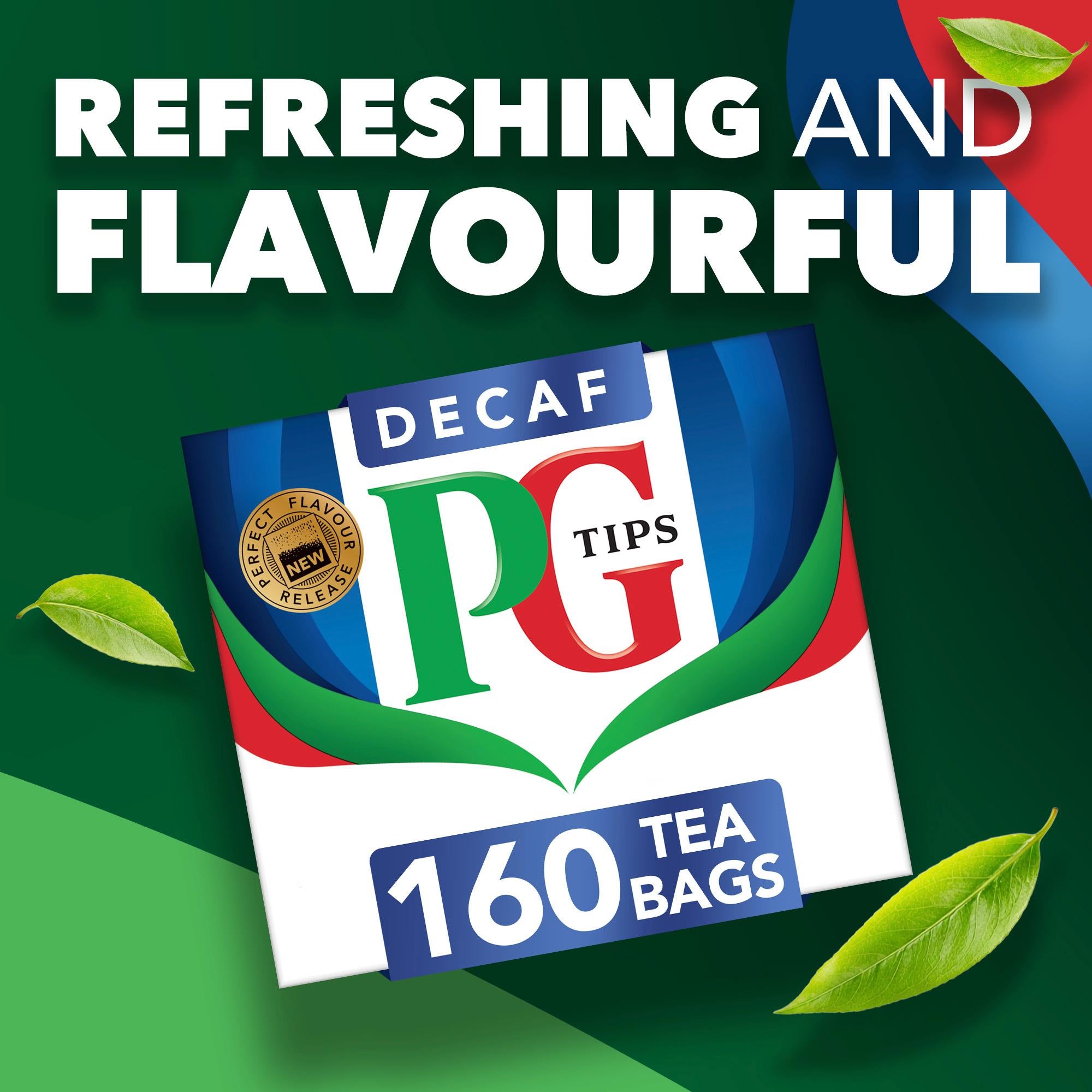 PG Tips Decaf Tea bags x160, imported from the UK