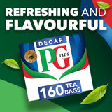 PG Tips Decaf Tea bags x160, imported from the UK