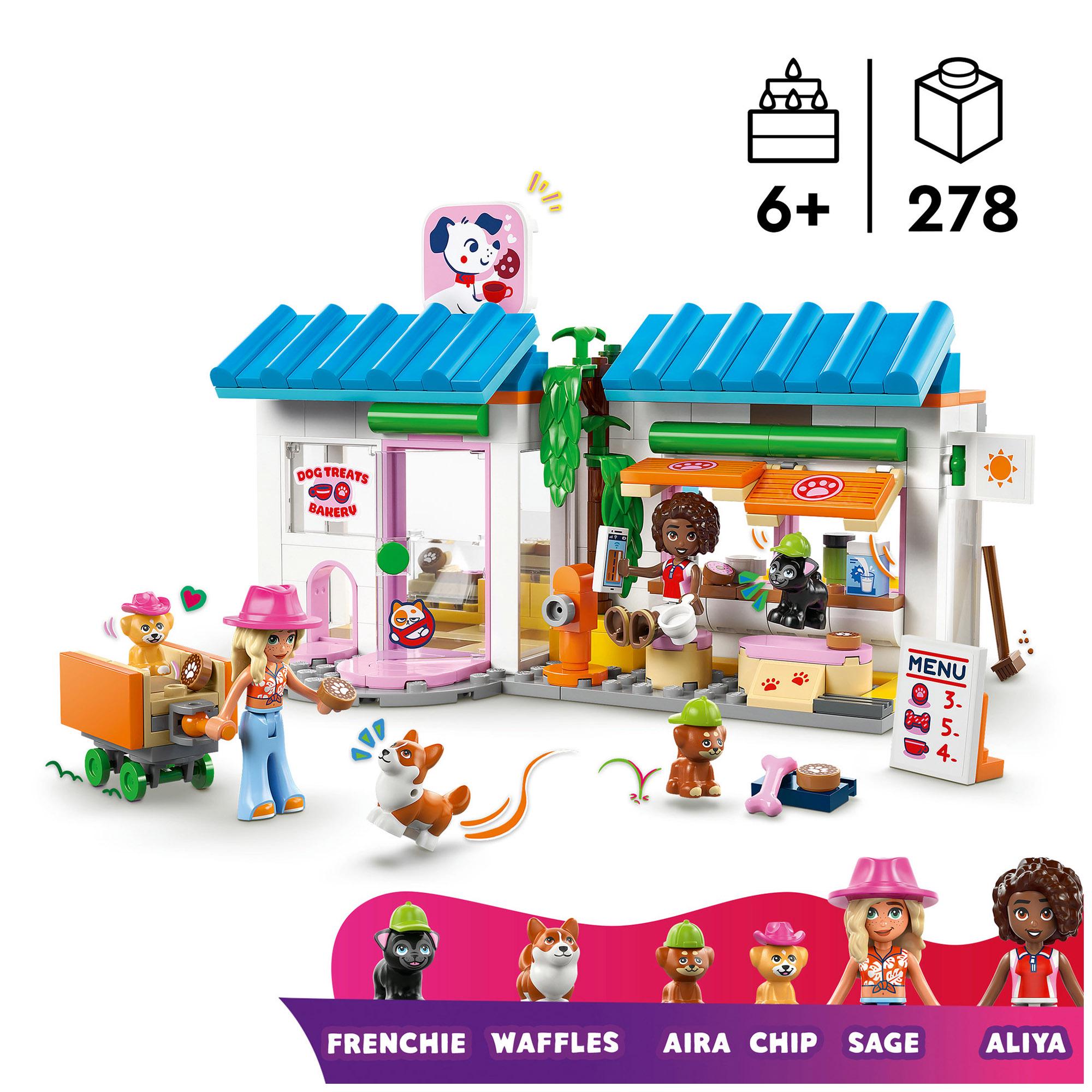 LEGO Friends Dog Treats Bakery Shop toy 278-piece set, imported from the UK