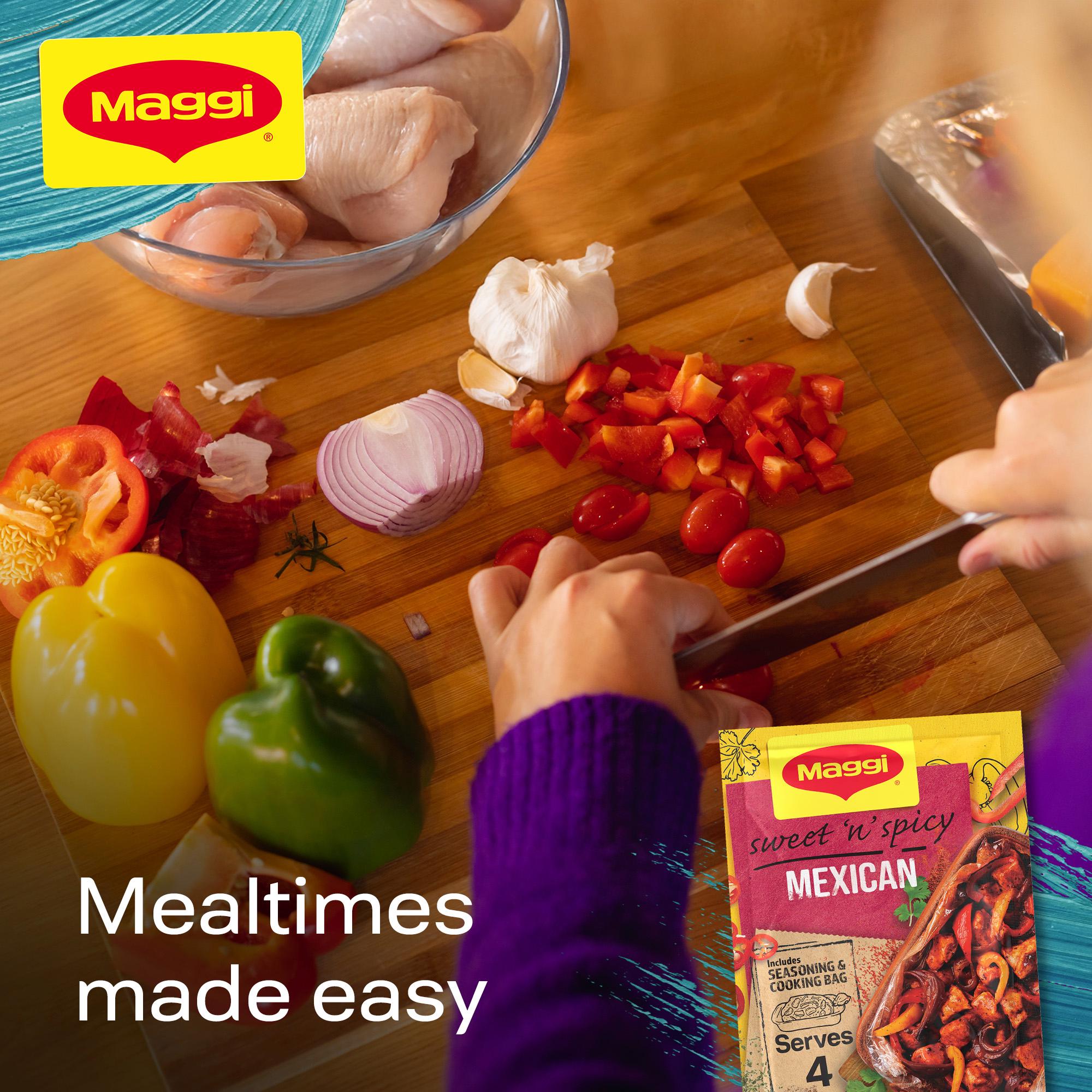 Maggi sweet and spicy Mexican chicken recipe mix 38g, UK version
