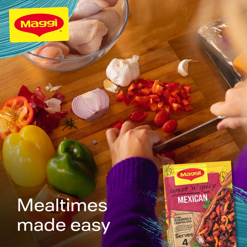 Maggi sweet and spicy Mexican chicken recipe mix 38g, UK version