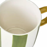 Habitat handpainted stripe mug set 4 mugs 430ml, imported from the UK