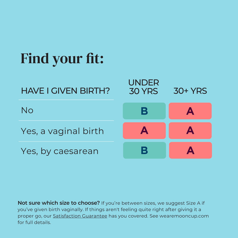 Mooncup Size B menstrual cup (British brand)