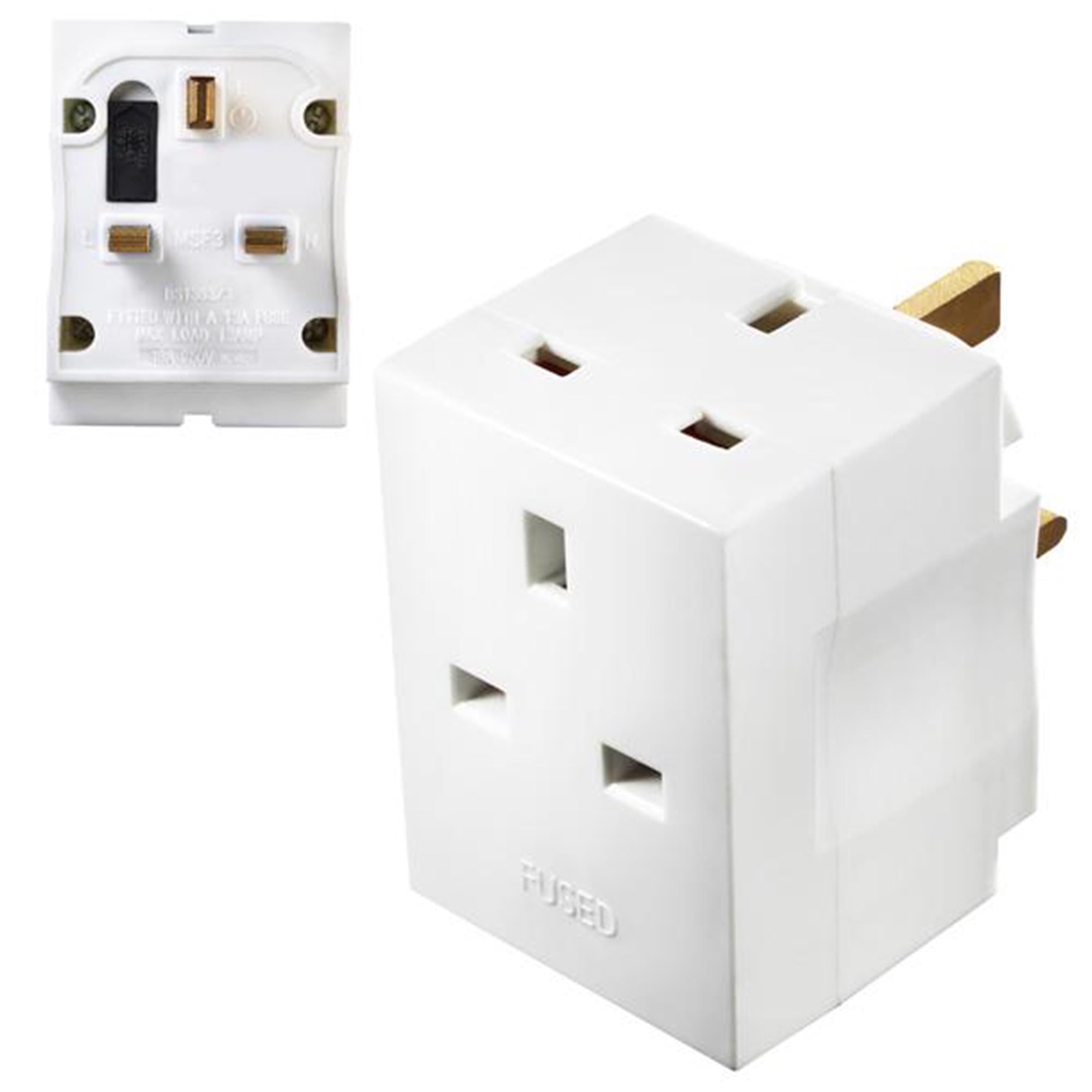 Masterplug 3 Socket Multi Socket Adaptor, imported from the UK