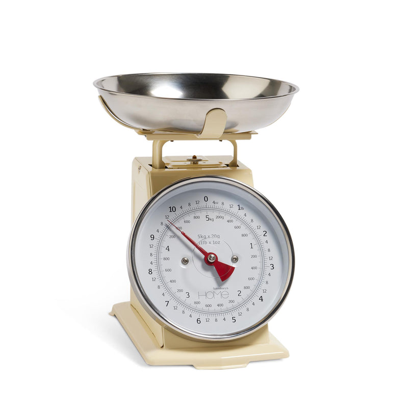 Habitat stainless steel retro kitchen scale Cream , UK version