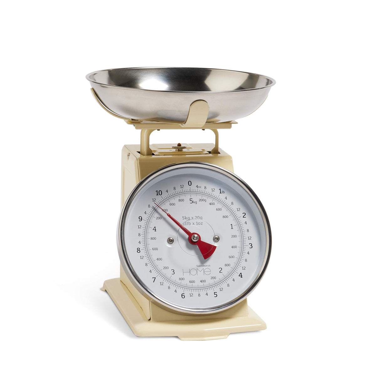 Habitat stainless steel retro kitchen scale Cream , UK version
