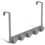 Habitat Over Door Set 5 Grey Chrome Hooks, UK version