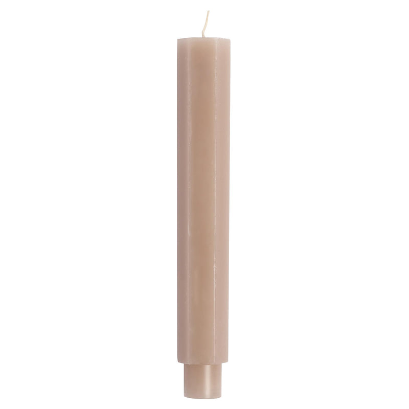 Habitat natural dinner candle hexagon unscented 20cm, imported from the UK