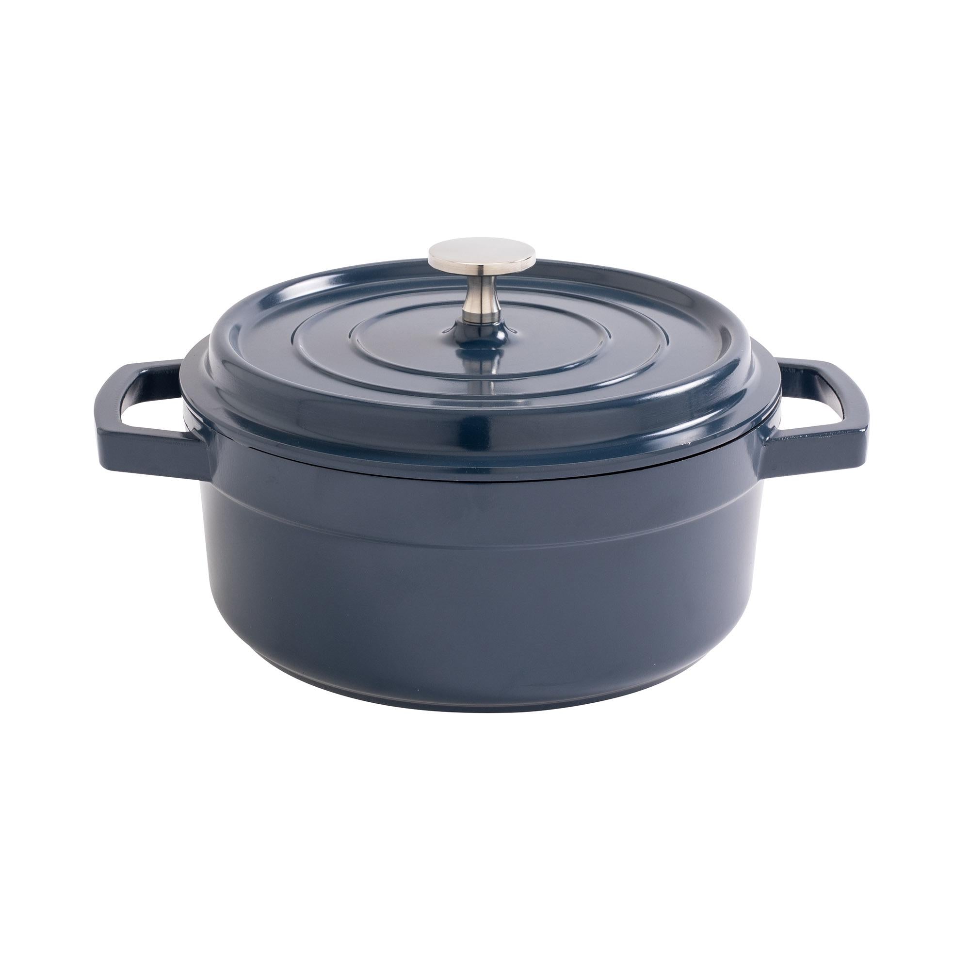 Habitat Cast Aluminium Blue Casserole Dish 2.4L GOODS Sainsburys   