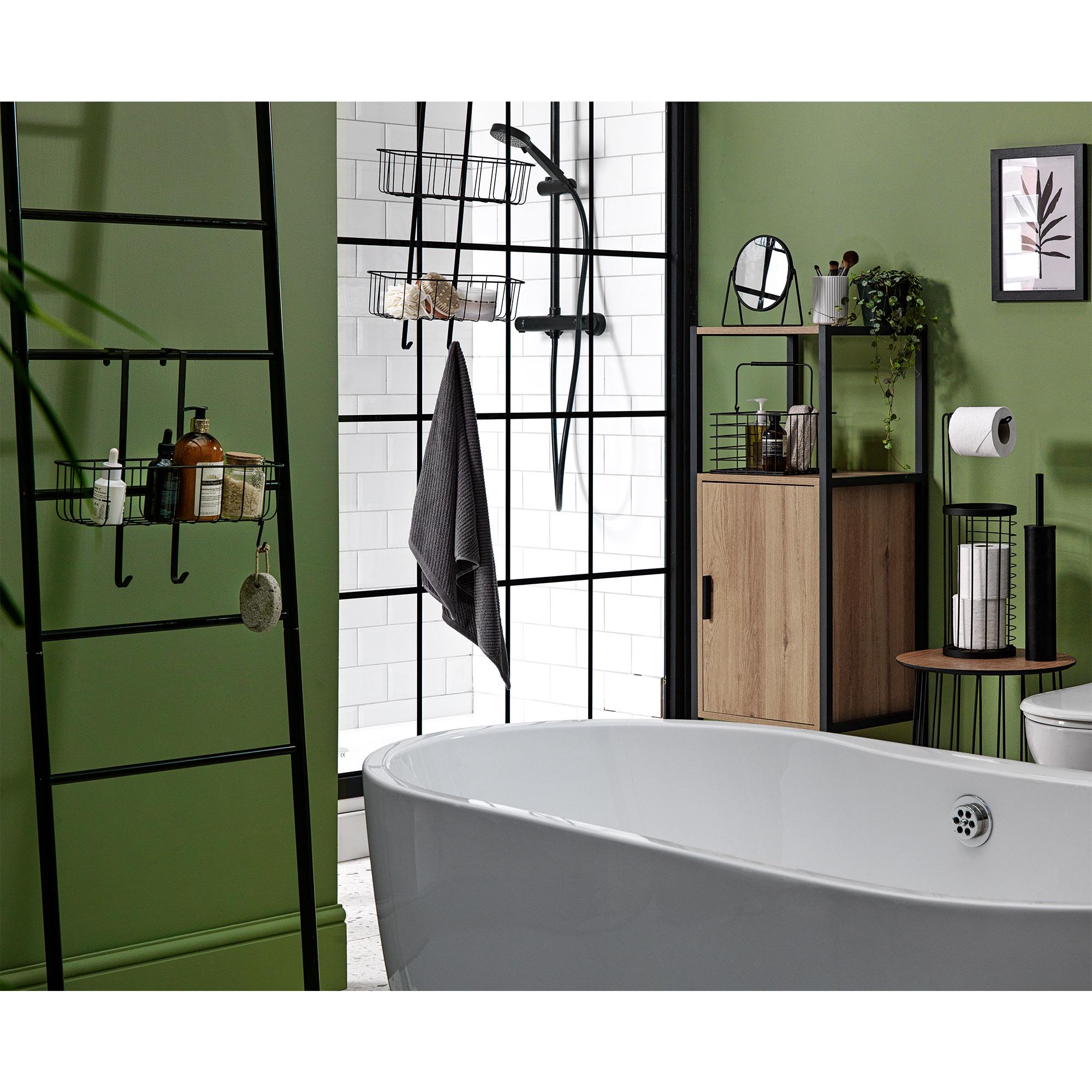 Habitat matte black slimline toilet brush, imported from the UK