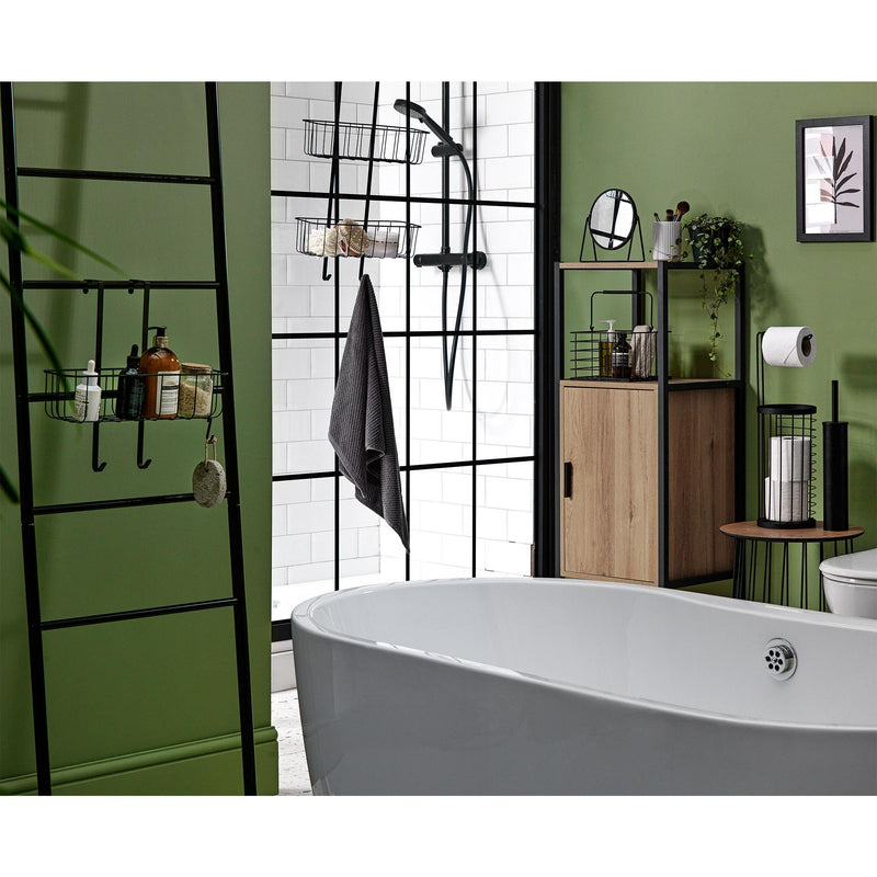 Habitat matte black slimline toilet brush, imported from the UK