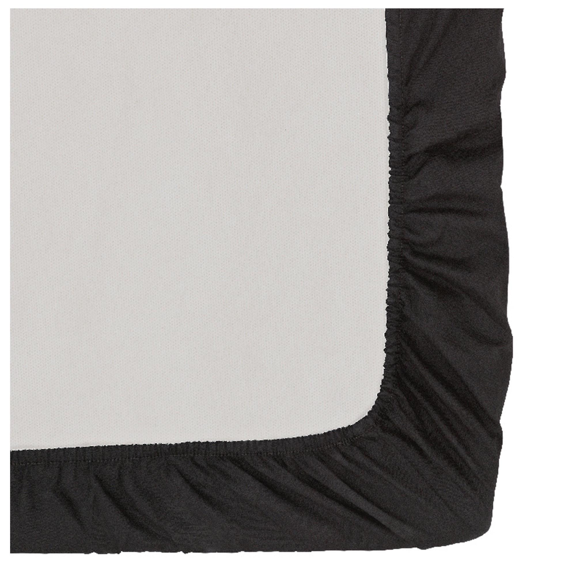 Fitted Bed Sheet in Black Made from 60% Cotton and 40% Polyester
